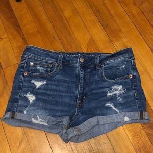 AE Distressed Denim Shorts